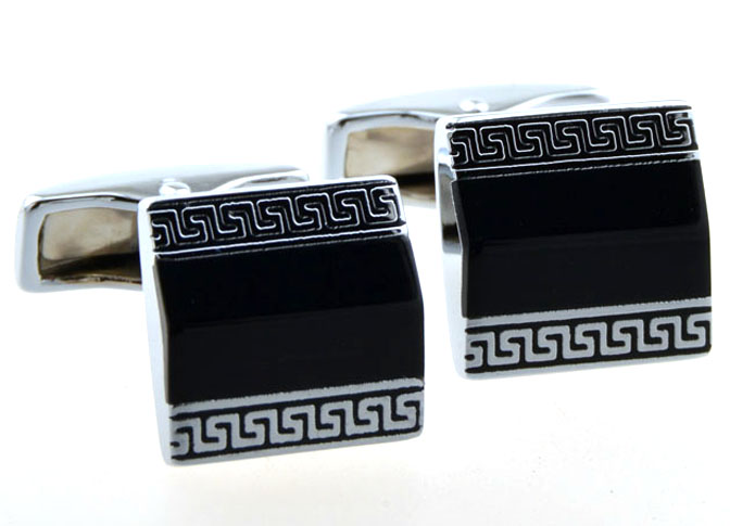  Black Classic Cufflinks Onyx Cufflinks Wholesale & Customized  CL654324