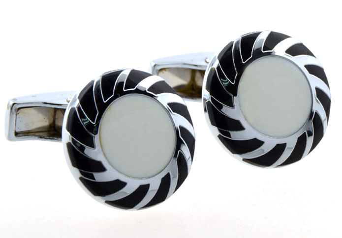  Black White Cufflinks Onyx Cufflinks Wholesale & Customized  CL654328