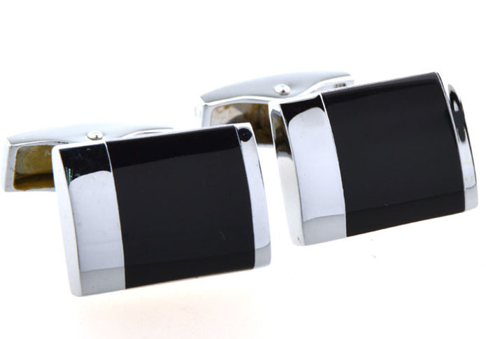  Black Classic Cufflinks Onyx Cufflinks Wholesale & Customized  CL654343