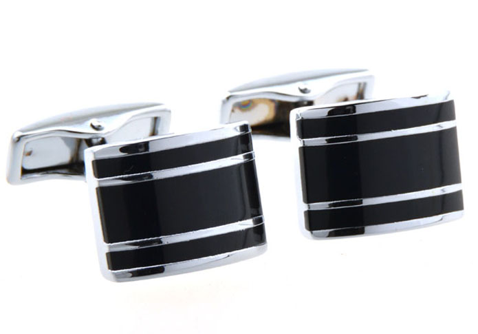  Black Classic Cufflinks Onyx Cufflinks Wholesale & Customized  CL654348