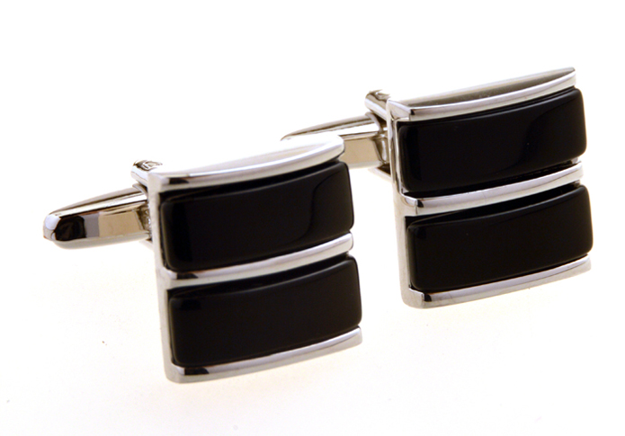 Black Classic Cufflinks Onyx Cufflinks Wholesale & Customized CL655085