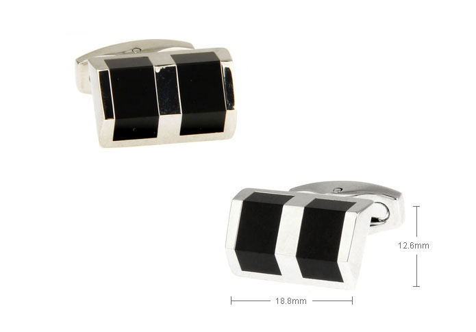 Black Classic Cufflinks Onyx Cufflinks Wholesale & Customized CL655086