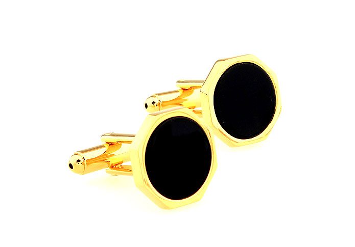  Gold Luxury Cufflinks Onyx Cufflinks Wholesale & Customized  CL663809