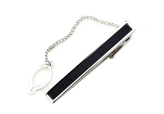  Black Classic Tie Clips Onyx Tie Clips Wholesale & Customized  CL850741