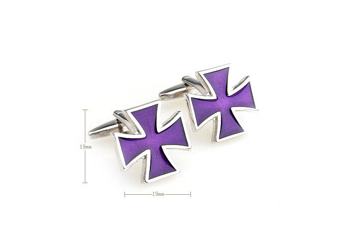Cross Cufflinks  Purple Romantic Cufflinks Paint Cufflinks Religious and Zen Wholesale & Customized  CL610721