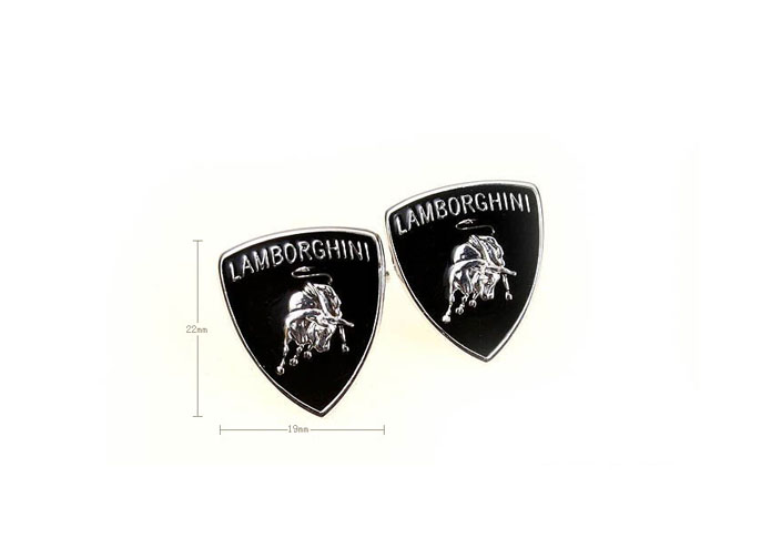 Lamborghini Cars marked Cufflinks  Black Classic Cufflinks Paint Cufflinks Automotive Wholesale & Customized  CL610730