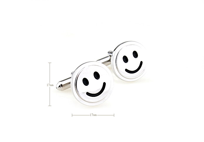 Smiley Cufflinks  Black Classic Cufflinks Paint Cufflinks Recreation Wholesale & Customized  CL610748