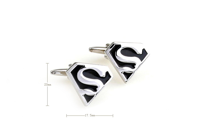Superman Cufflinks  Black Classic Cufflinks Paint Cufflinks Flags Wholesale & Customized  CL610767