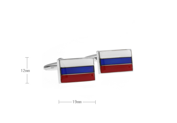 Russian flag Cufflinks  Multi Color Fashion Cufflinks Paint Cufflinks Flag Wholesale & Customized  CL610808