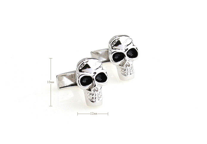 Skull Cufflinks  Black Classic Cufflinks Paint Cufflinks Skull Wholesale & Customized  CL640931