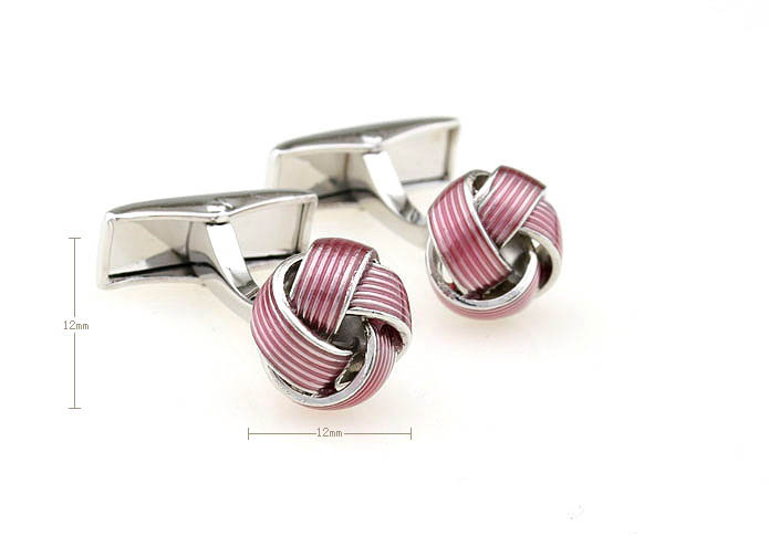  Pink Charm Cufflinks Paint Cufflinks Knot Wholesale & Customized  CL640937