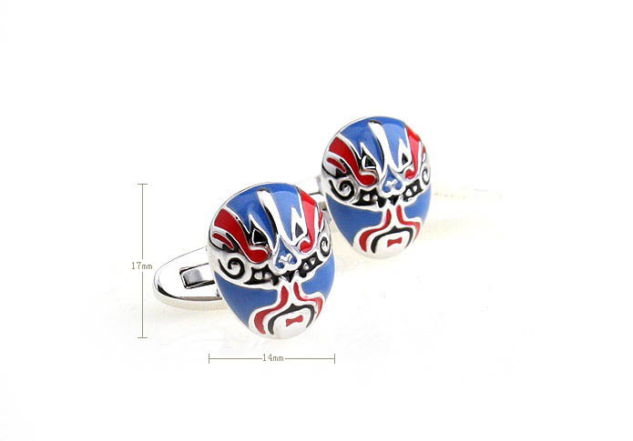 Peking Opera Mask Cufflinks  Multi Color Fashion Cufflinks Paint Cufflinks Music Wholesale & Customized  CL640955