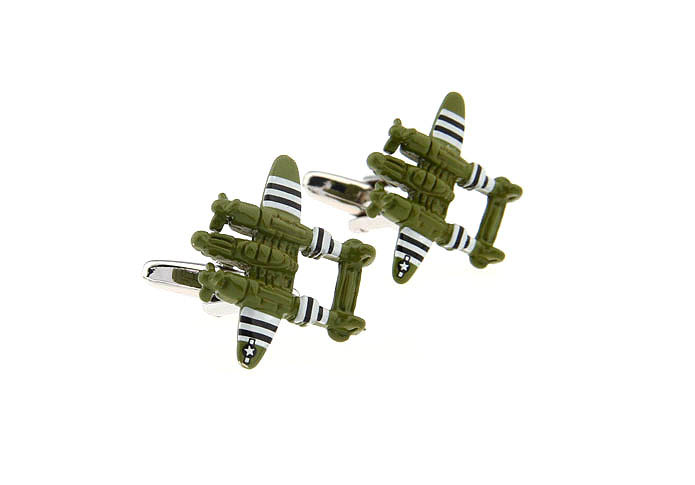 WWII Airplane Cufflinks  Multi Color Fashion Cufflinks Paint Cufflinks Military Wholesale & Customized  CL640958