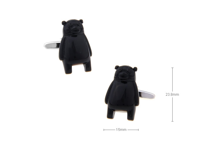 The bear Cufflinks  Black Classic Cufflinks Paint Cufflinks Animal Wholesale & Customized  CL641223