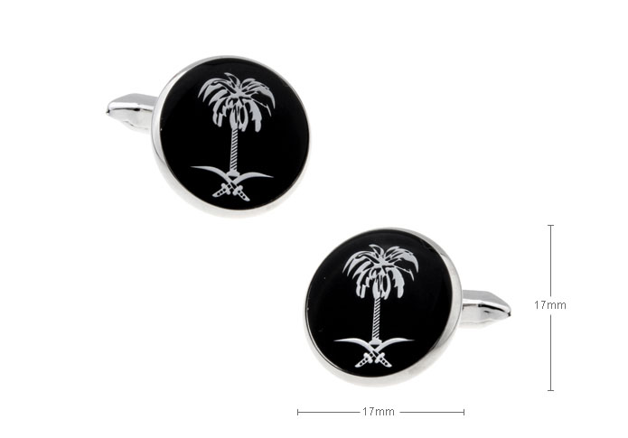 Emblem of Saudi Arabia Cufflinks  Black Classic Cufflinks Paint Cufflinks Flags Wholesale & Customized  CL641225