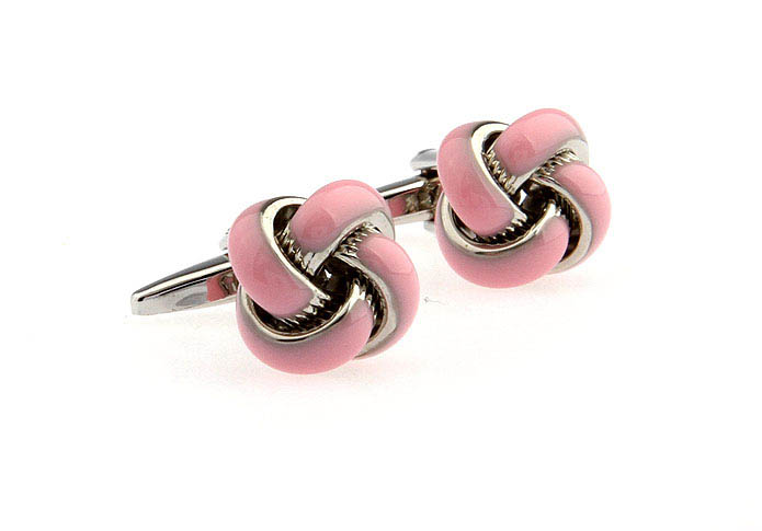  Pink Charm Cufflinks Paint Cufflinks Knot Wholesale & Customized  CL651355
