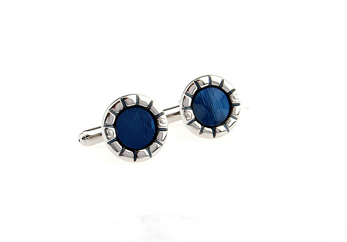  Blue Elegant Cufflinks Paint Cufflinks Funny Wholesale & Customized  CL651384