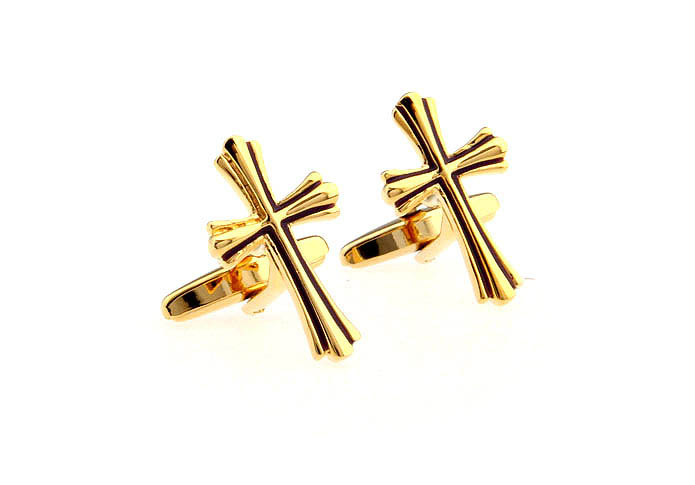 Cross Cufflinks  Gold Luxury Cufflinks Paint Cufflinks Religious and Zen Wholesale & Customized  CL651432