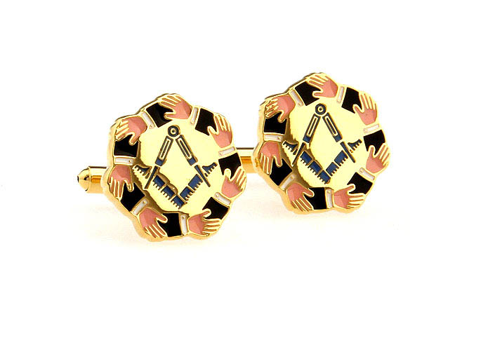 Masonic symbol Cufflinks  Gold Luxury Cufflinks Paint Cufflinks Flags Wholesale & Customized  CL651493