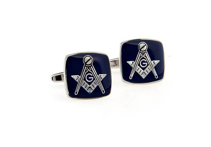 Masonic symbol Cufflinks  Blue Elegant Cufflinks Paint Cufflinks Flags Wholesale & Customized  CL651497