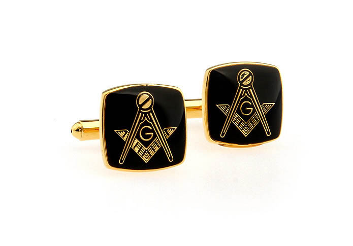 Masonic symbol Cufflinks  Gold Luxury Cufflinks Paint Cufflinks Wholesale & Customized  CL651500