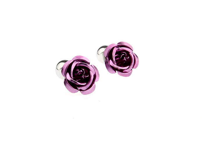 Valentine purple tulips Cufflinks  Purple Romantic Cufflinks Paint Cufflinks Recreation Wholesale & Customized  CL651594