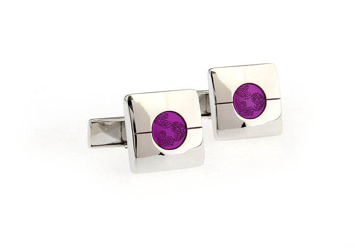  Purple Romantic Cufflinks Paint Cufflinks Wholesale & Customized  CL651654