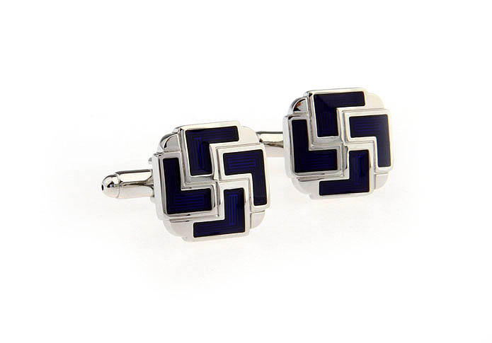 Nazi symbols Cufflinks  Blue Elegant Cufflinks Paint Cufflinks Religious and Zen Wholesale & Customized  CL651666