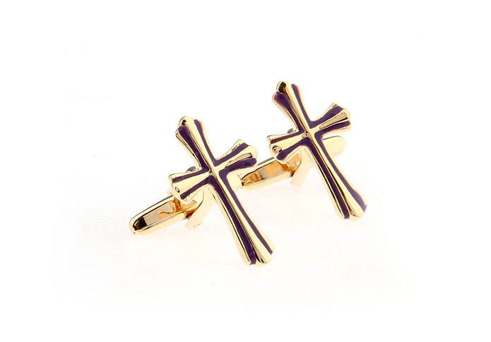 Cross Cufflinks  Gold Luxury Cufflinks Paint Cufflinks Religious and Zen Wholesale & Customized  CL651692
