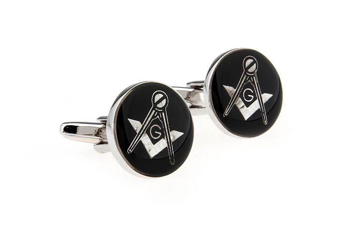 Masonic symbol Cufflinks  Black Classic Cufflinks Paint Cufflinks Flags Wholesale & Customized  CL651727