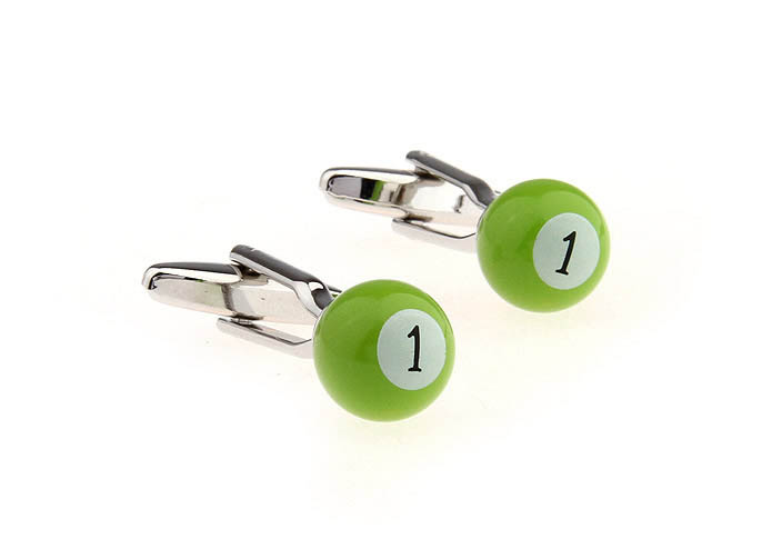 Billiards Green 1 Cufflinks  Multi Color Fashion Cufflinks Paint Cufflinks Sports Wholesale & Customized  CL651730