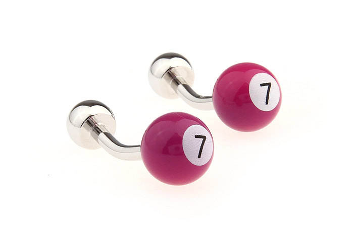Billiards Purple 7 Cufflinks  Multi Color Fashion Cufflinks Paint Cufflinks Sports Wholesale & Customized  CL651731