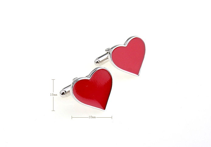 Valentine's Day Love Your Heart Cufflinks  Red Festive Cufflinks Paint Cufflinks Flags Wholesale & Customized  CL651777