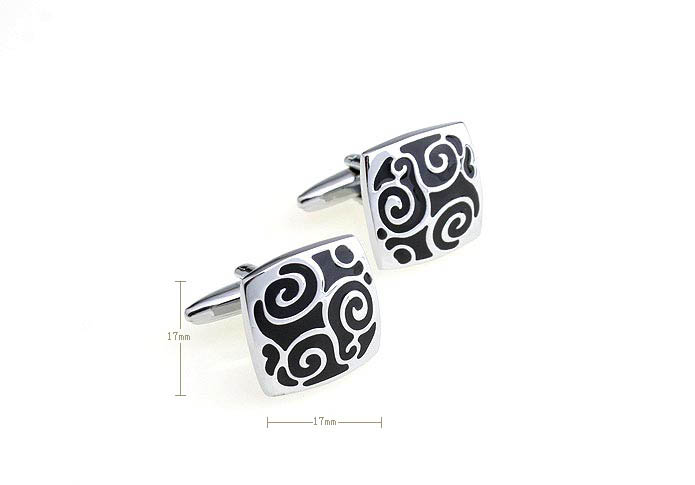 Greece pattern Cufflinks  Black Classic Cufflinks Paint Cufflinks Wholesale & Customized  CL651795