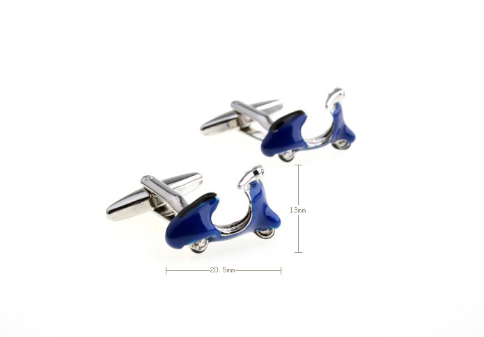 Scooter Cufflinks  Blue Elegant Cufflinks Paint Cufflinks Transportation Wholesale & Customized  CL651797