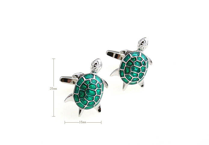Tortoise Cufflinks  Green Intimate Cufflinks Paint Cufflinks Animal Wholesale & Customized  CL651803