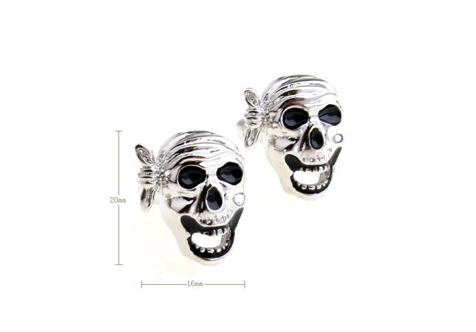 Smiling Skull Cufflinks  Black Classic Cufflinks Paint Cufflinks Skull Wholesale & Customized  CL651806