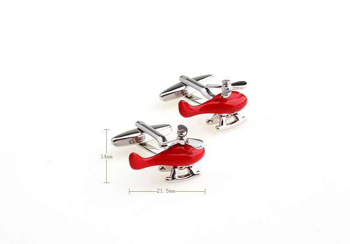 Red Helicopter Cufflinks  Red Festive Cufflinks Paint Cufflinks Military Wholesale & Customized  CL651808
