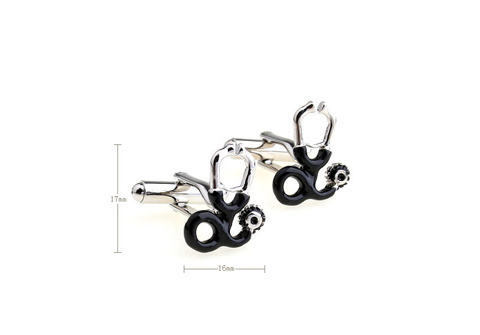Stethoscope Cufflinks  Black Classic Cufflinks Paint Cufflinks Tools Wholesale & Customized  CL651817