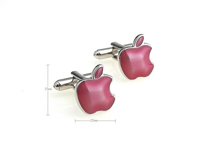 Pink Apple APPLE Cufflinks  Pink Charm Cufflinks Paint Cufflinks Food and Drink Wholesale & Customized  CL651843