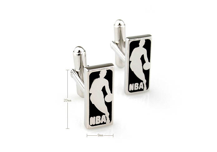 NBA fans Cufflinks  Black Classic Cufflinks Paint Cufflinks Sports Wholesale & Customized  CL651857