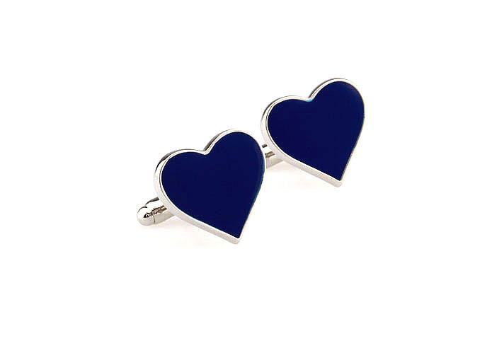 Blue Heart Cufflinks  Blue Elegant Cufflinks Paint Cufflinks Funny Wholesale & Customized  CL651868