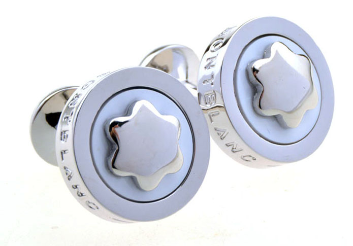 Five-pointed star Cufflinks  White Purity Cufflinks Paint Cufflinks Flags Wholesale & Customized  CL653313