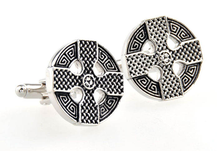 Cross Cufflinks  Black White Cufflinks Paint Cufflinks Religious and Zen Wholesale & Customized  CL653961