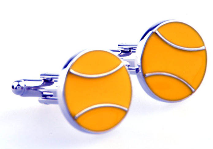 Basketball Cufflinks  Orange Cheerful Cufflinks Paint Cufflinks Sports Wholesale & Customized  CL653966