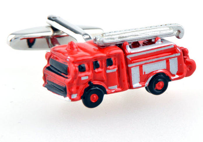 Fire Cufflinks  Red Festive Cufflinks Paint Cufflinks Transportation Wholesale & Customized  CL654052