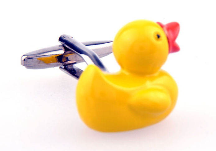 Big yellow duck Cufflinks  Yellow Lively Cufflinks Paint Cufflinks Animal Wholesale & Customized  CL654064