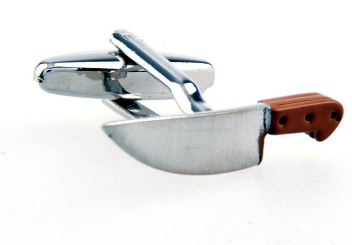 Kitchen Knives Cufflinks  Khaki Dressed Cufflinks Paint Cufflinks Tools Wholesale & Customized  CL654071