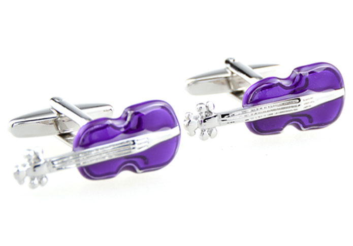 Cello Cufflinks  Purple Romantic Cufflinks Paint Cufflinks Music Wholesale & Customized  CL654384