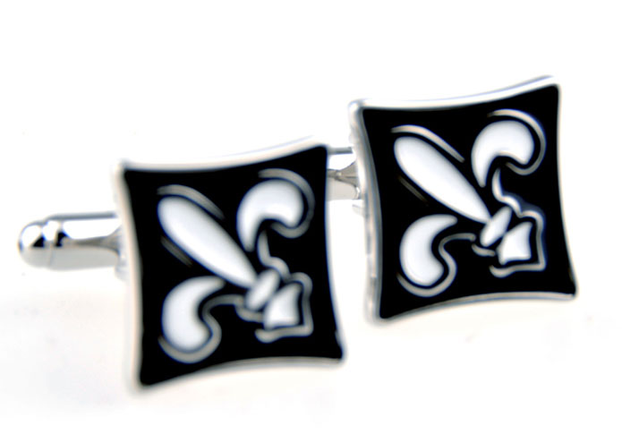 Spear Cufflinks  Black White Cufflinks Paint Cufflinks Flags Wholesale & Customized  CL654393